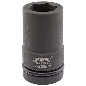 Sockets, Draper Expert 05145 30mm 1 inch Square Drive Hi Torq 6 Point Deep Impact Socket, Draper