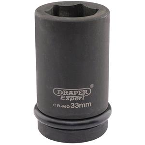 Sockets, Draper Expert 05147 33mm 1 inch Square Drive Hi Torq 6 Point Deep Impact Socket, Draper