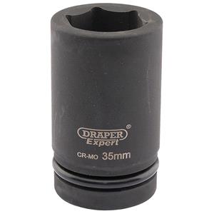 Sockets, Draper Expert 05149 35mm 1 inch Square Drive Hi Torq 6 Point Deep Impact Socket, Draper