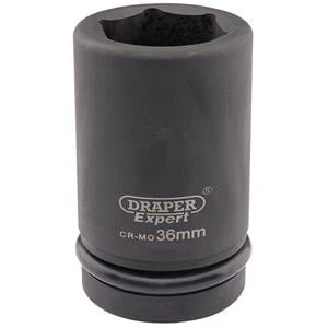 Sockets, Draper Expert 05150 36mm 1 inch Square Drive Hi Torq 6 Point Deep Impact Socket, Draper