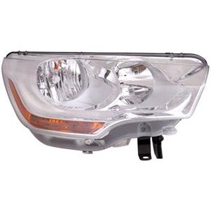 Lights, Right Headlamp (Halogen, Takes H7 / H1 Bulbs, Original Equipment) for Citroen DS4 2011 to 2015, 