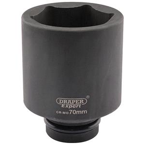Sockets, Draper Expert 05159 70mm 1 inch Square Drive Hi Torq 6 Point Deep Impact Socket, Draper