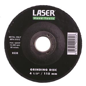 Grinding Discs, LASER 0530 Grinding Disc   Depressed Centre   4.5in. 115mm, LASER