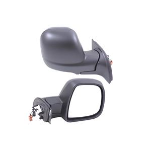 Wing Mirrors, Right Wing Mirror (electric, heated, black cover) for Citroen BERLINGO van, 2012 2018, 