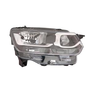 Lights, Right Headlamp (Halogen, Takes H7 / H1 Bulb, Van Models, Supplied With Bulbs & Motor, Original Equiment) for Citroen BERLINGO Box 2018 Onwards, 