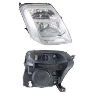 Lights, Right Headlamp (Halogen, Takes H4 Bulb, Original Equipment) for Citroen C2 2003 on, 