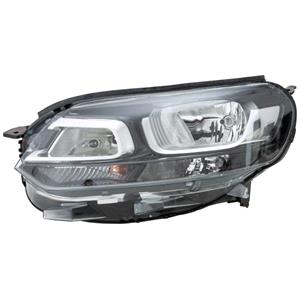 Lights, Left Headlamp (Halogen, Takes H7 / H1 Bulbs, Supplied WIth Motor and Bulbs, Original Equipment) for Citroen DISPATCH 2016 Onwards, 