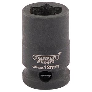 Sockets, Draper Expert 06871 12mm 3 8 inch Square Drive Hi Torq 6 Point Impact Socket, Draper