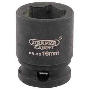 Sockets, Draper Expert 06876 16mm 3 8 inch Square Drive Hi Torq 6 Point Impact Socket, Draper