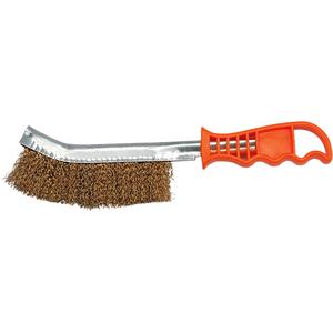 Wire Brushes, BRASS WIRE BRUSH, PLASTIC HANDLE, VOREL