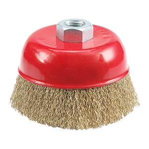 Wire Brushes, CUP BRUSH 75MM, CRIMPED WIRE, VOREL