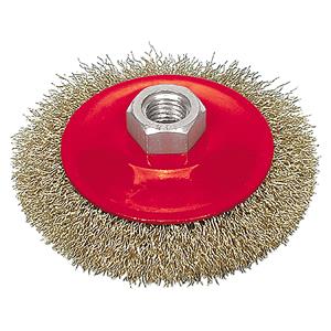 Wire Brushes, CIRCULAR BRUSH 100MM, CRIMPED WIRE, VOREL