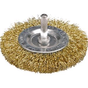Hardware, CIRCULAR BRUSH W. SHAFT 75MM CRIMPED W., VOREL