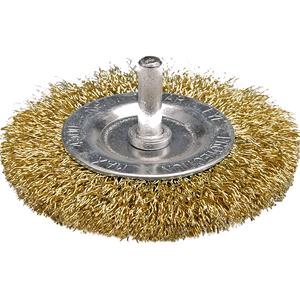 Hardware, CIRCULAR BRUSH W. SHAFT 100MM CRIMPED W., VOREL
