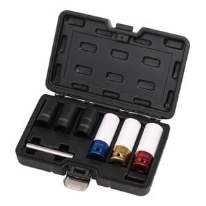 Wheel Nut Sockets, Draper 07115 Wheel Nut and Bolt Extractor Socket Set, 1/2" Sq. Dr. (7 Piece), Draper