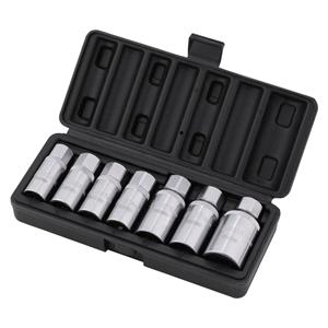 1/2" Stud Extractor Sockets, Draper 07119 Stud Extractor Set, 3/8" Sq. Dr., 1/2" Sq. Dr. (7 Piece), Draper