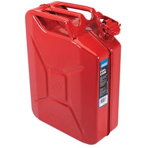 Jerry and Fuel Cans, Draper 07568 20L Steel Fuel Can Red   , Draper