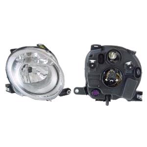 Lights, Right Headlamp (Low Beam, Halogen, Takes H7 Bulb, Original Equipment) for Fiat 500 2008 on, 