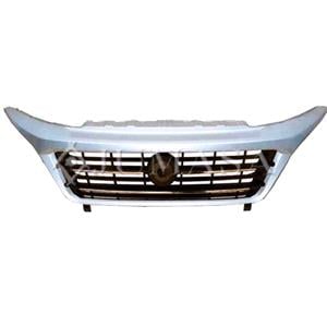 Grilles, Fiat Ducato 2014 2017 Front Bumper Grille, Matt Black, With Painted Silver Frame, 
