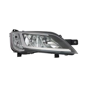 Lights, Right Headlamp (Halogen, Takes H7 / H7 Bulbs, Silver Bezel, Supplied With Motor, Original Equipment) for Fiat DUCATO van 2014 on, 