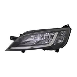 Lights, Left Headlamp (Halogen, Takes H7 / H7 Bulbs, Black Bezel, Supplied With Motor & Bulbs, Original Equipment) for Peugeot BOXER van 2014 Onwards, 