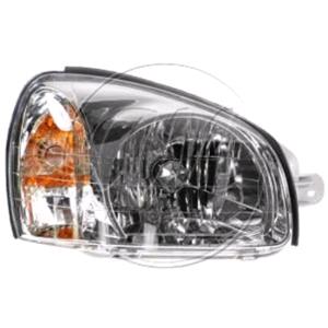 Lights, Right Headlamp (Halogen, Takes H4 Bulb) for Hyundai SANTA FÉ 2001 2006, 