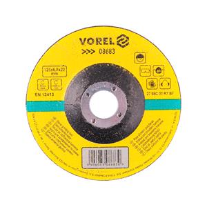 Hardware, STONE GRIND.DISC DEPRESSED 125x6.8x22MM, VOREL