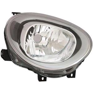 Lights, Right Headlamp (Halogen, Takes H4 Bulb, Supplied With Bulbs & Motor, Original Equipment) for Fiat 500X 2015 on, 