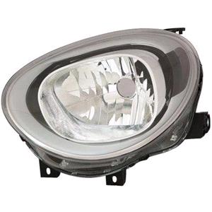 Lights, Left Headlamp (Halogen, Takes H4 Bulb, Supplied With Bulbs & Motor, Original Equipment) for Fiat 500X 2015 on, 