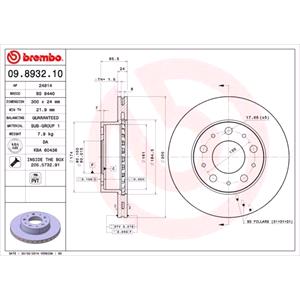 Brake Discs, Brembo Prime Front Axle Brake Discs (Pair)   Diameter: 300mm   09.8932.10, Brembo