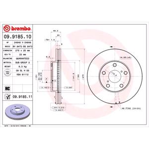 Brake Discs, Brembo Front Axle Brake Discs (Pair)   Diameter: 275mm, Brembo