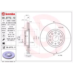 Brake Discs, Brembo Prime Front Axle Brake Discs (Pair)   Diameter: 312mm   09.9772.11, Brembo