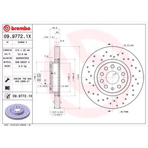 Brake Discs, Brembo Xtra Front Axle Brake Discs (Pair)   Diameter: 312mm   09.9772.1X, Brembo