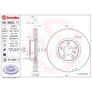 Brake Discs, Brembo Front Axle Brake Discs (Pair)   Diameter: 348mm, Brembo