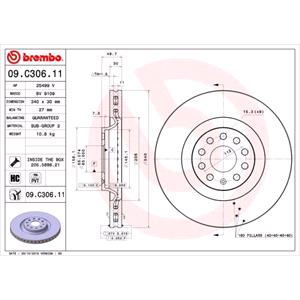 Brake Discs, Brembo Prime Front Axle Brake Discs (Pair)   Diameter: 340mm   09.C306.11, Brembo