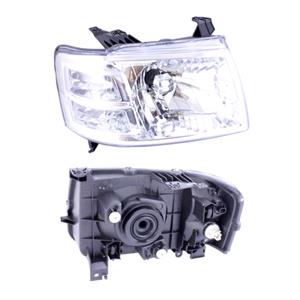 Lights, Right Headlamp (Halogen, Manual Adjustment, Takes H4 Bulb) for Ford RANGER 2006 2009, 