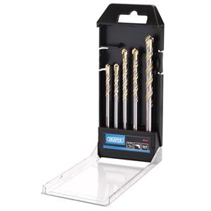 Drill Bit Sets, Draper 09101 Multi Construction TCT Drill Bit Set (5 Piece), Draper