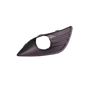 Grilles, Focus 2008 2011 LH (Passengers Side) Front Bumper Grille, Matte Black, With Fog Lamp Hole, 