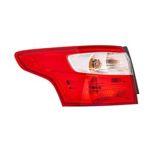 Lights, Left Rear Lamp (Outer, On Quarter Panel, LED / Halogen, Supplied With Bulbholder) for Ford FOCUS III Estate  2011 to 2014, 