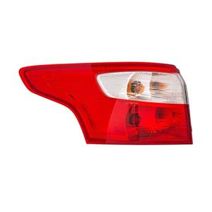 Lights, Left Rear Lamp (Outer, On Quarter Panel, Standard Bulb Type, Supplied With Bulbholder, Original Equiment) for Ford FOCUS III Estate 2011 to 2014, 