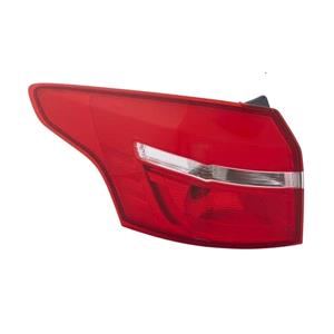 Lights, Left Rear Lamp (Outer, On Quarter Panel, Standard Bulb Type, Supplied With Bulholder) for Ford FOCUS III Estate  2015 to 2018, 