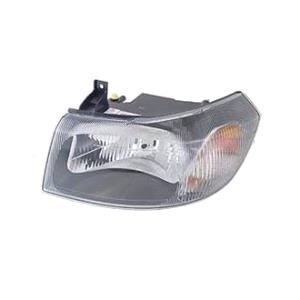 Lights, Left Headlamp (Black Bezel, Manual Adjustment, Original Equipment) for Ford TRANSIT Flatbed Chassis 2000 2006, 