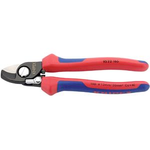 Cable Shears, Knipex 09448 165mm Copper or Aluminium Only Cable Shear with Sprung Heavy Duty Handles, Knipex