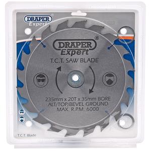 Circular Saw Blades, Draper Expert 09483 TCT Saw Blade 235X35mmx20T, Draper