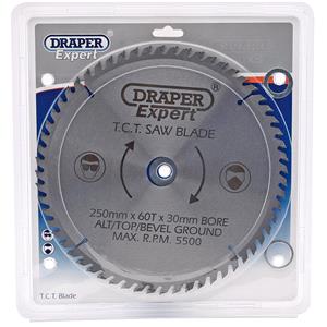 Circular Saw Blades, Draper Expert 09488 TCT Saw Blade 250X30mmx60T, Draper