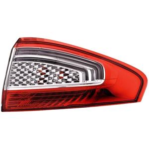 Lights, Right Rear Lamp (Saloon, Outer, On Quarter Panel, LED Type, Original Equipment) for Ford Mondeo Saloon 2011 to 2014, 