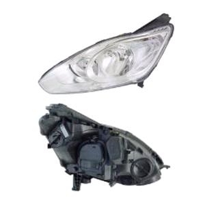Lights, Left Headlamp (Reflector Type, Halogen, Takes H7/H1 Bulbs, Supplied With Motor) for Ford C MAX 2010 2015, 