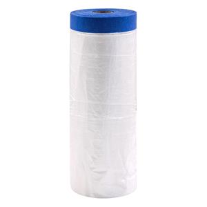 Dust Sheets, ROLLINGDOG PAINTERS SHIELD Blue Pretaped Masking Film, 33m x 110cm, Draper