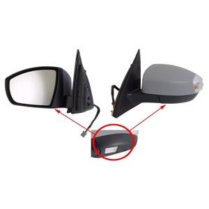 Wing Mirrors, Left Wing Mirror (Electric, heated, indicator and puddle lamp, 8 Pin Connector) for Ford S MAX, 2006 2015, 
