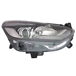 Lights, Right Headlamp (Halogen, Takes H7 / H7 Bulbs, With LED Daytime Running Light, With Black Bezel, With Bend Light, Original Equipment) for Ford S MAX 2015 on, 